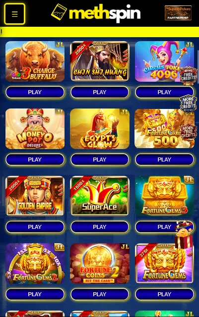 methspin mobile slots lobby